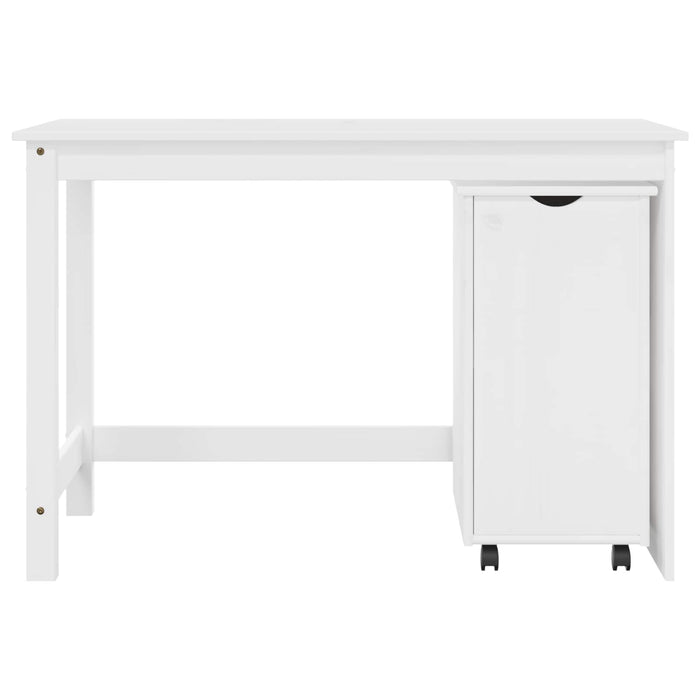 Set birou și cabinet 2 buc. Alb Lemn masiv de pin WALTI