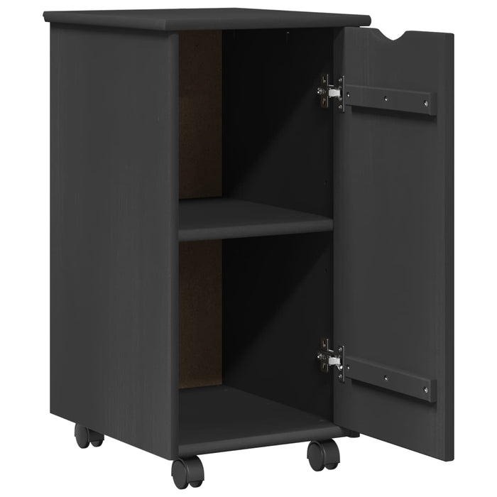 Set birou și cabinet 2 buc. Gri Lemn masiv de pin WALTI