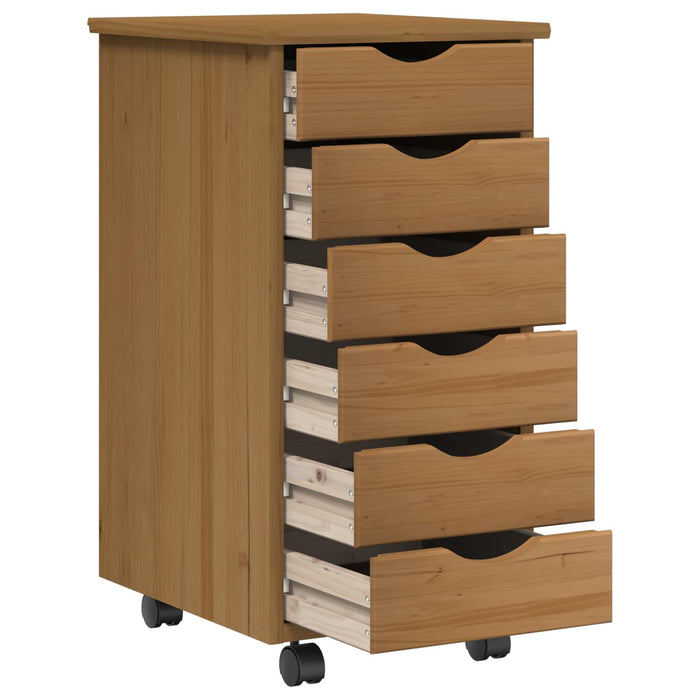 Set birou și cabinet mobil MOSS 2 buc. Maro Miere WALTI