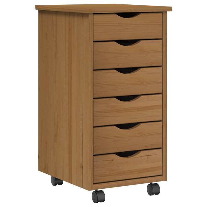 Set birou și cabinet mobil MOSS 2 buc. Maro Miere WALTI