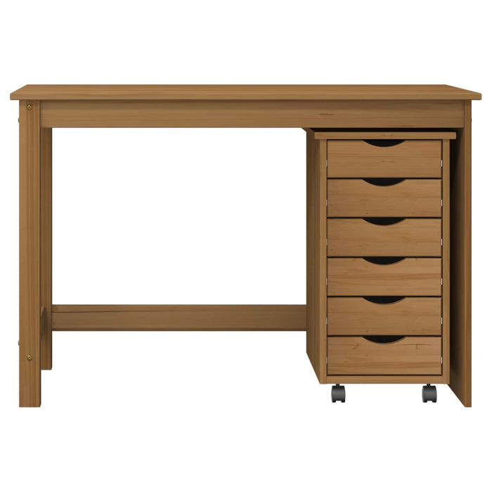 Set birou și cabinet mobil MOSS 2 buc. Maro Miere WALTI