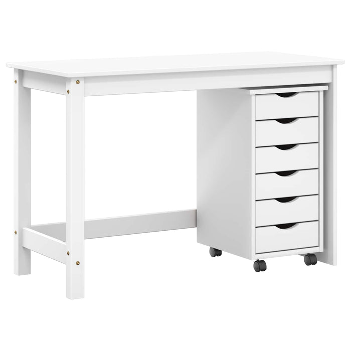 Set birou și cabinet mobil MOSS 2 buc. Alb WALTI