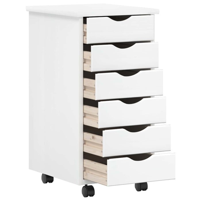 Set birou și cabinet mobil MOSS 2 buc. Alb WALTI