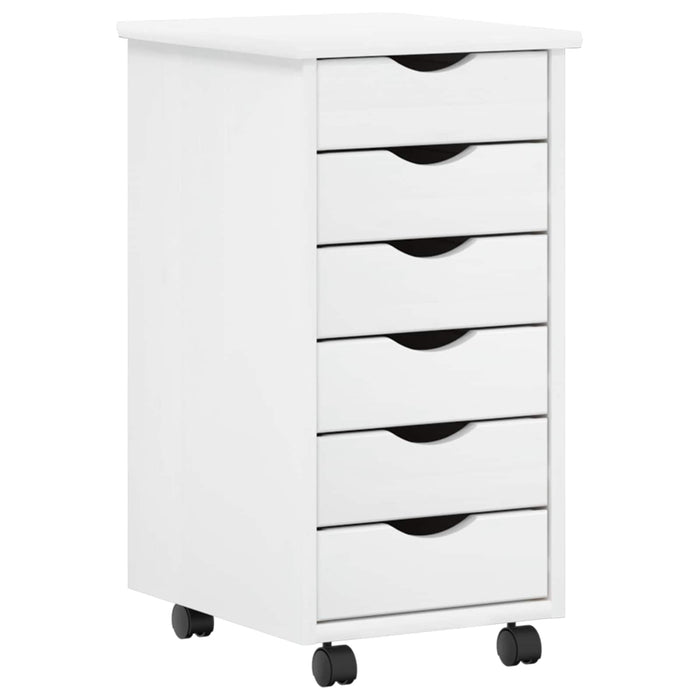 Set birou și cabinet mobil MOSS 2 buc. Alb WALTI