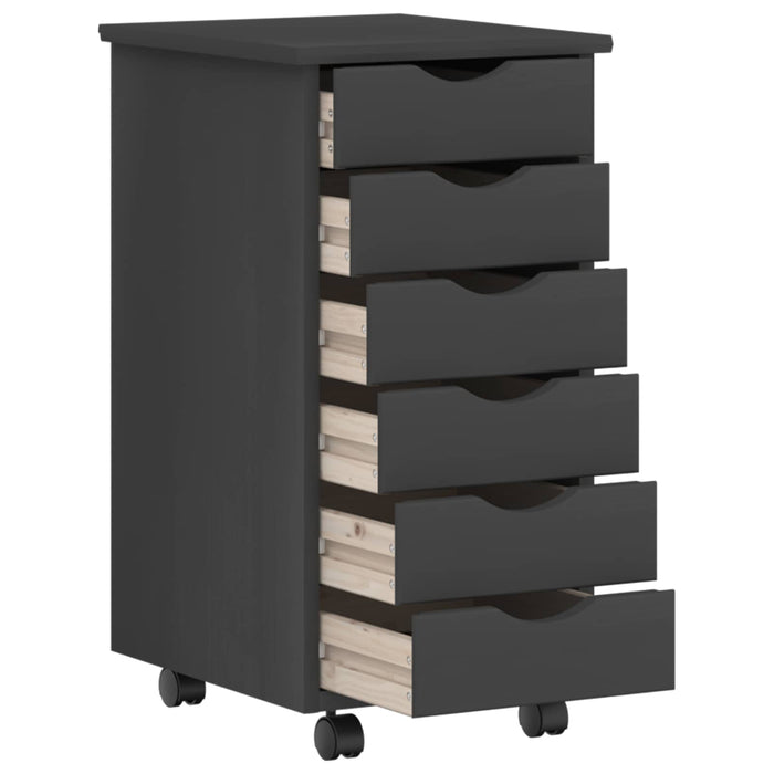 Set birou și cabinet mobil MOSS 2 buc. Gri WALTI