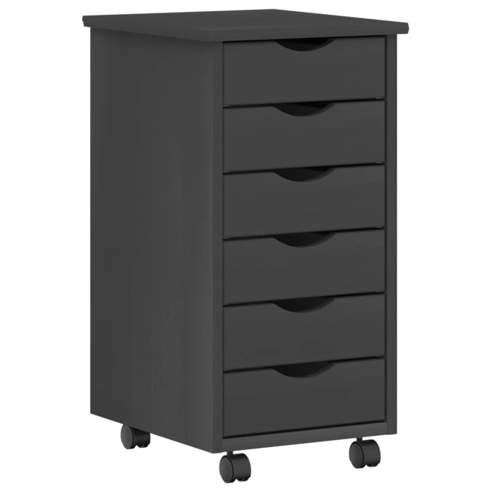 Set birou și cabinet mobil MOSS 2 buc. Gri WALTI