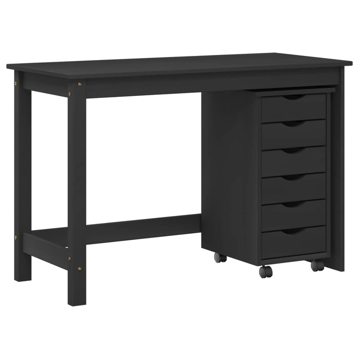 Set birou și cabinet mobil MOSS 2 buc. Negru WALTI