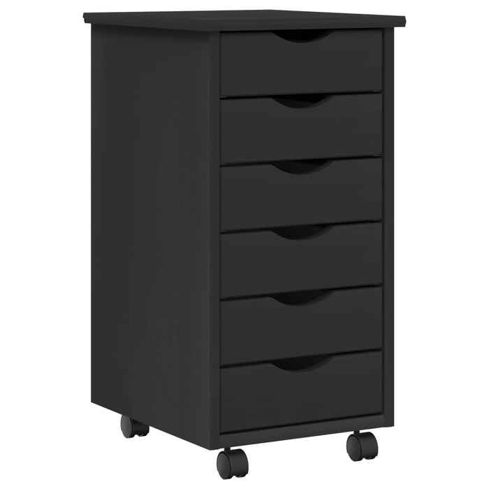 Set birou și cabinet mobil MOSS 2 buc. Negru WALTI