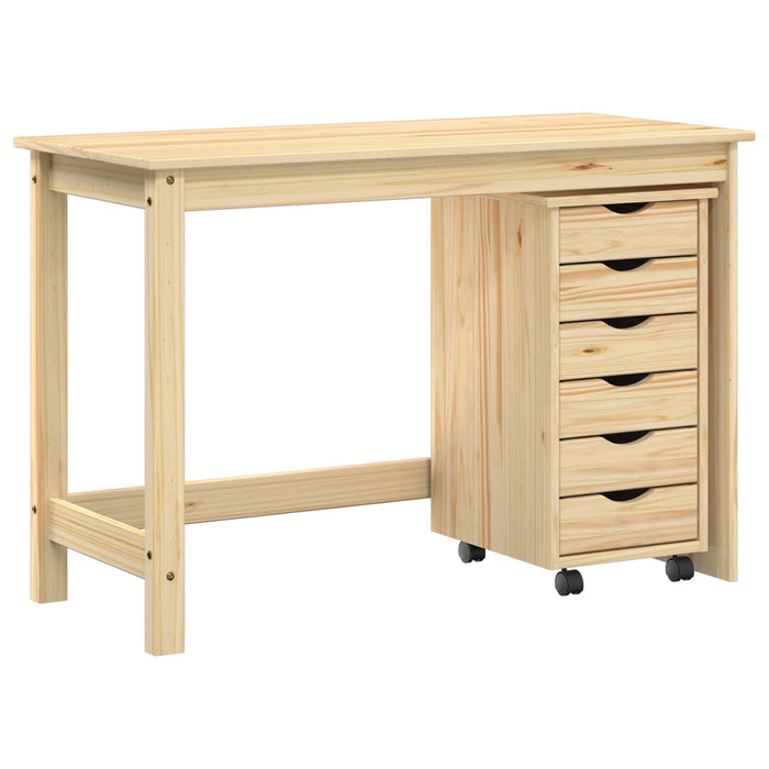 Set birou și cabinet mobil MOSS 2 buc. Maro WALTI