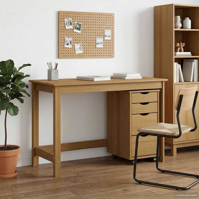 Set birou și cabinet mobil MOSS 2 buc. Maro Miere WALTI