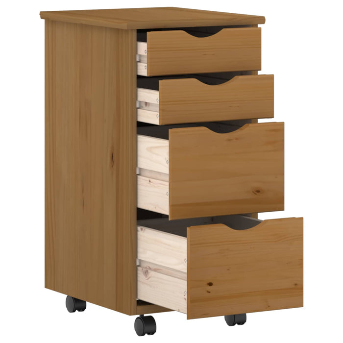 Set birou și cabinet mobil MOSS 2 buc. Maro Miere WALTI
