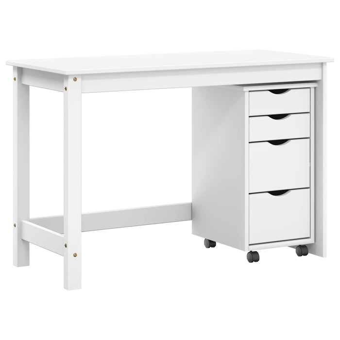 Set birou și cabinet mobil MOSS 2 buc. Alb WALTI