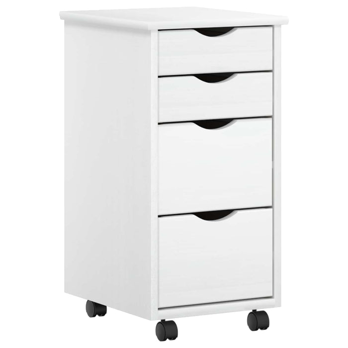 Set birou și cabinet mobil MOSS 2 buc. Alb WALTI