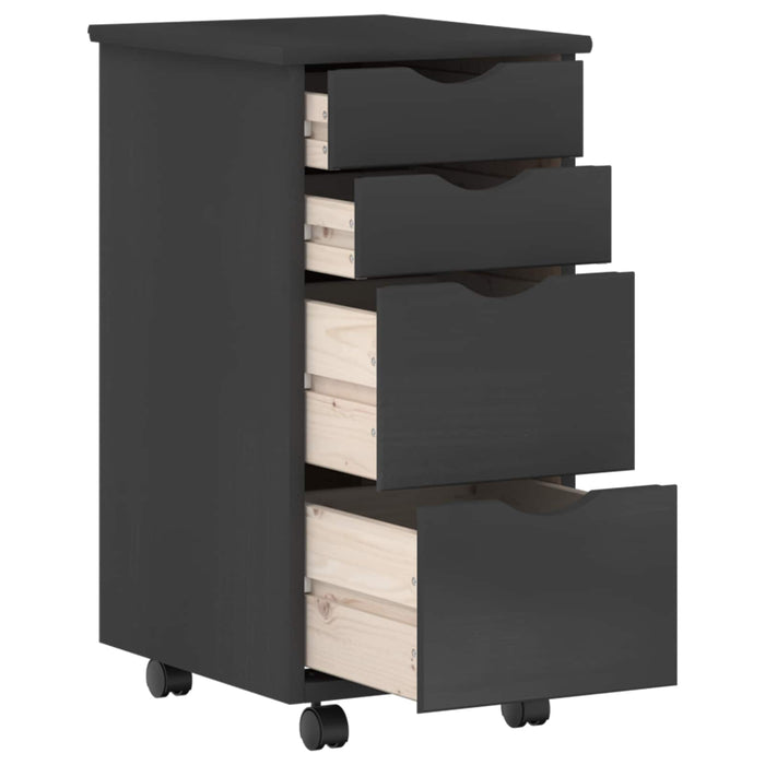 Set birou și cabinet mobil MOSS 2 buc. Gri WALTI