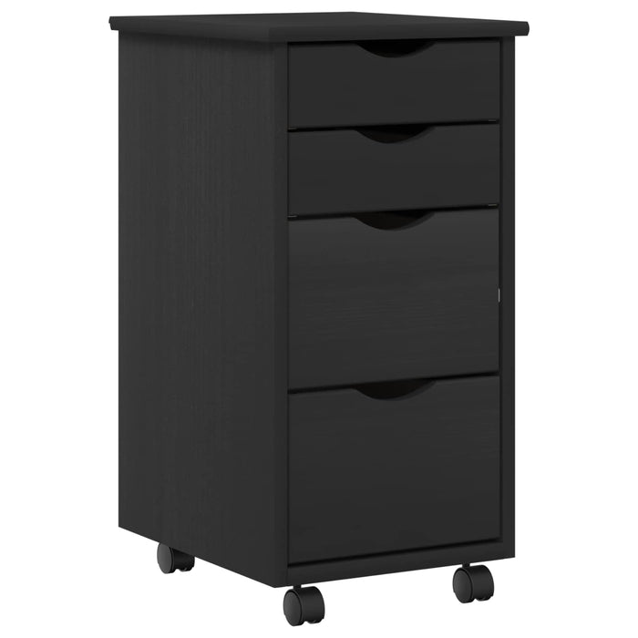 Set birou și cabinet mobil MOSS 2 buc. Negru WALTI
