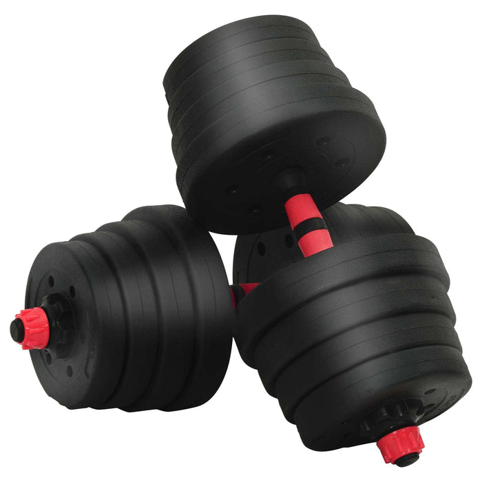 Set de Haltere 2 în 1 40kg Negru și roșu - WALTI WALTI