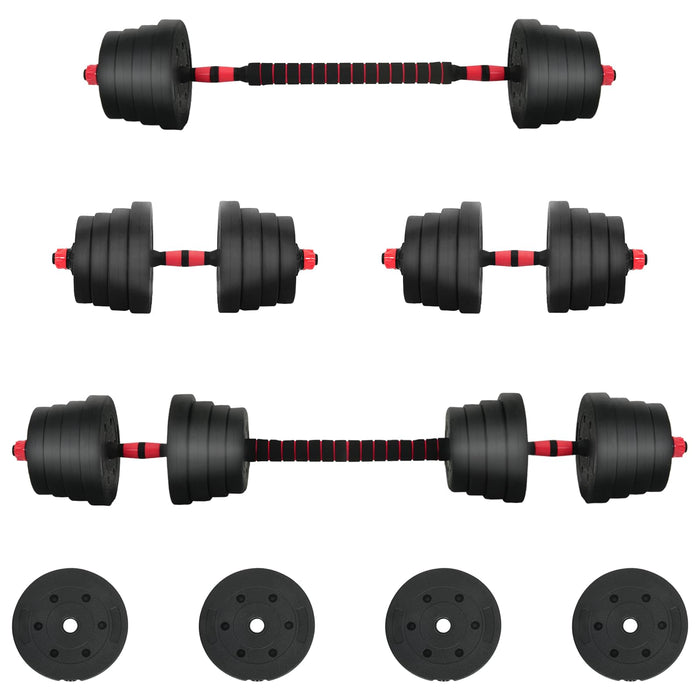 Set de Haltere 2 în 1 40kg Negru și roșu - WALTI WALTI
