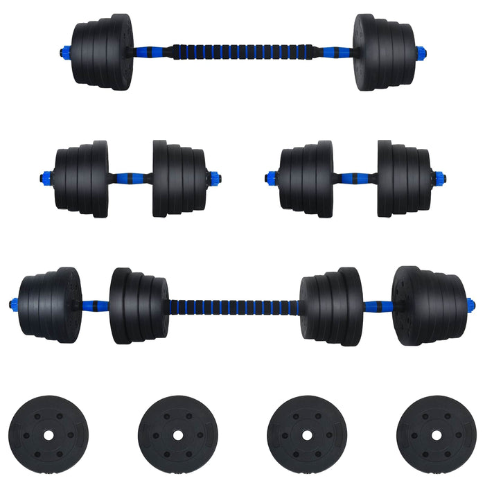 Set de Haltere 2 în 1 40kg Negru și Albastru - WALTI WALTI