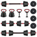Set de Haltere 4 în 1 40kg Negru și roșu - WALTI WALTI
