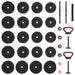 Set de Haltere 4 în 1 40kg Negru și roșu - WALTI WALTI