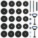 Set de Haltere 4 în 1 40kg Negru și Albastru - WALTI WALTI