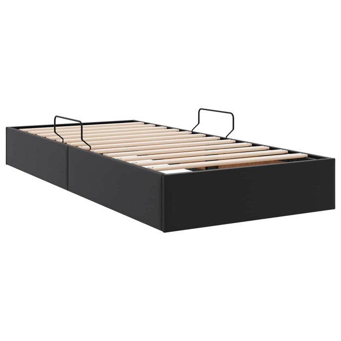 Cadru de pat otoman Negru 90 x 190 cm Piele artificială WALTI