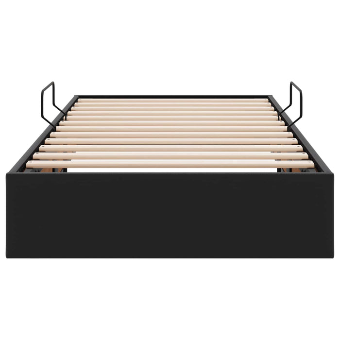 Cadru de pat otoman Negru 90 x 190 cm Piele artificială WALTI