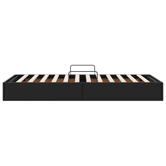 Cadru de pat otoman Negru 90 x 190 cm Piele artificială WALTI