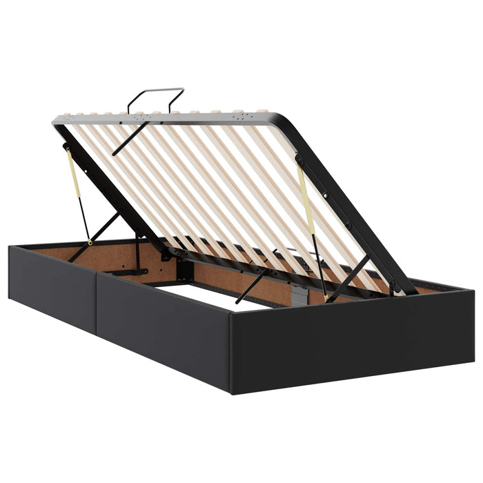 Cadru de pat otoman Negru 90 x 200 cm Piele artificială WALTI
