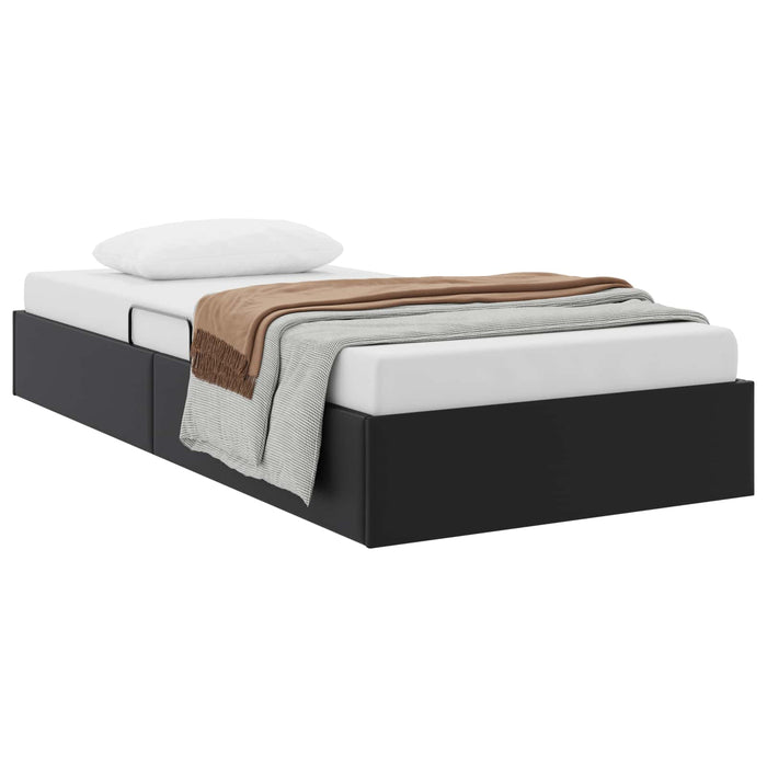 Cadru de pat otoman Negru 90 x 200 cm Piele artificială WALTI