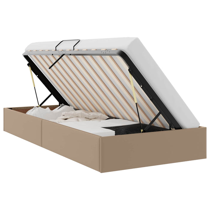 Cadru de pat otoman Cappuccino 90 x 200 cm Piele artificială WALTI