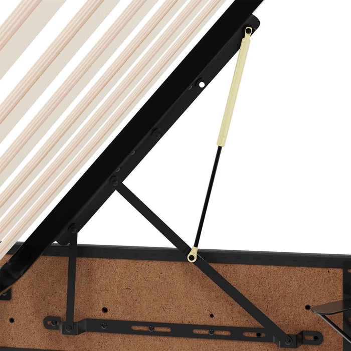 Cadru de pat otoman Negru 100 x 200 cm Piele artificială WALTI