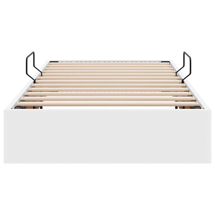 Cadru de pat otoman Alb pur 100 x 200 cm Piele artificială WALTI