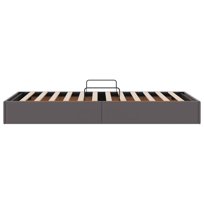 Cadru de pat otoman Gri 100 x 200 cm Piele artificială WALTI
