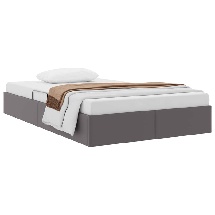 Cadru de pat otoman Gri 120 x 200 cm Piele artificială WALTI
