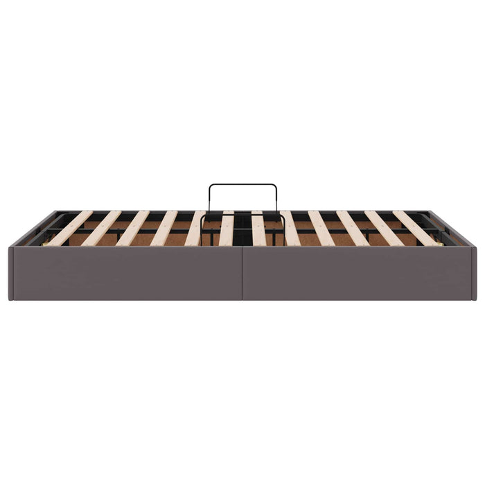 Cadru de pat otoman Gri 120 x 200 cm Piele artificială WALTI