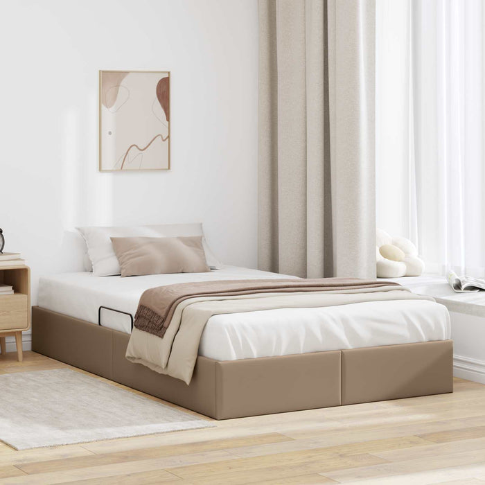 Cadru de pat otoman Cappuccino 120 x 200 cm Piele artificială WALTI