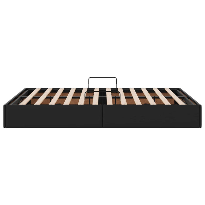 Cadru de pat otoman Negru 140 x 190 cm Piele artificială WALTI