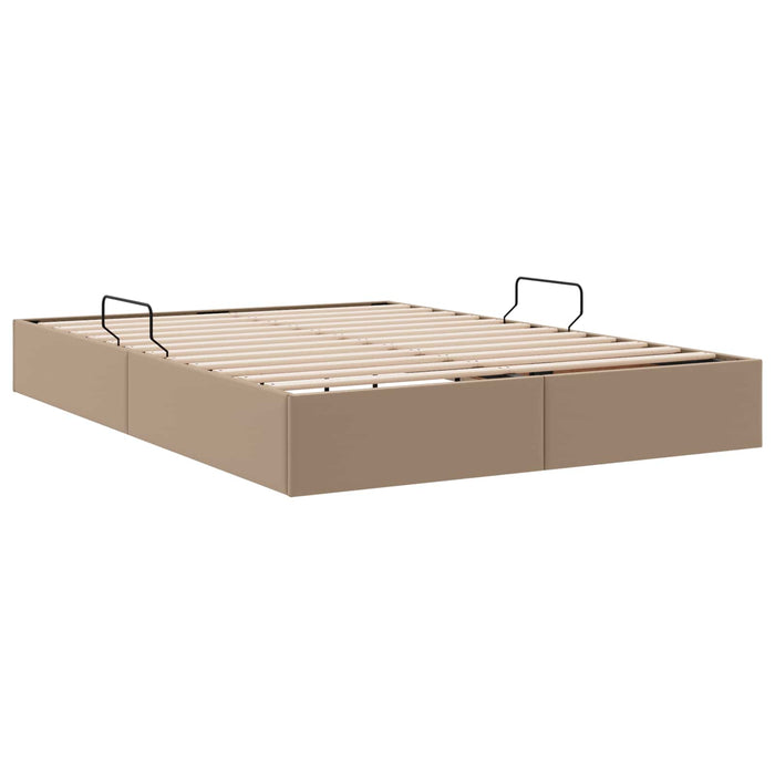 Cadru de pat otoman Cappuccino 140 x 190 cm Piele artificială WALTI