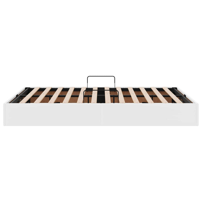 Cadru de pat otoman Alb pur 140 x 200 cm Piele artificială WALTI