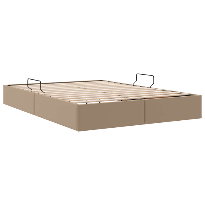 Cadru de pat otoman Cappuccino 140 x 200 cm Piele artificială WALTI