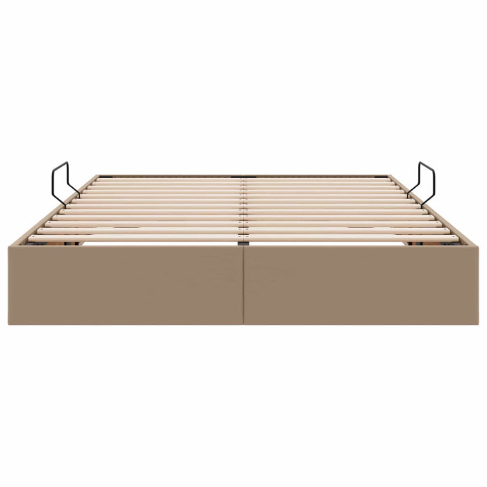 Cadru de pat otoman Cappuccino 140 x 200 cm Piele artificială WALTI