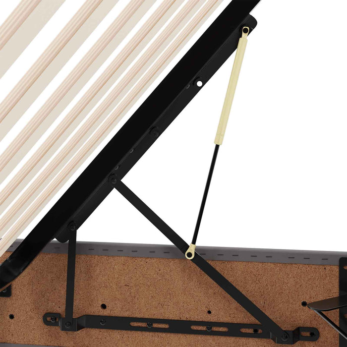 Cadru de pat otoman Gri 180 x 200 cm Piele artificială WALTI