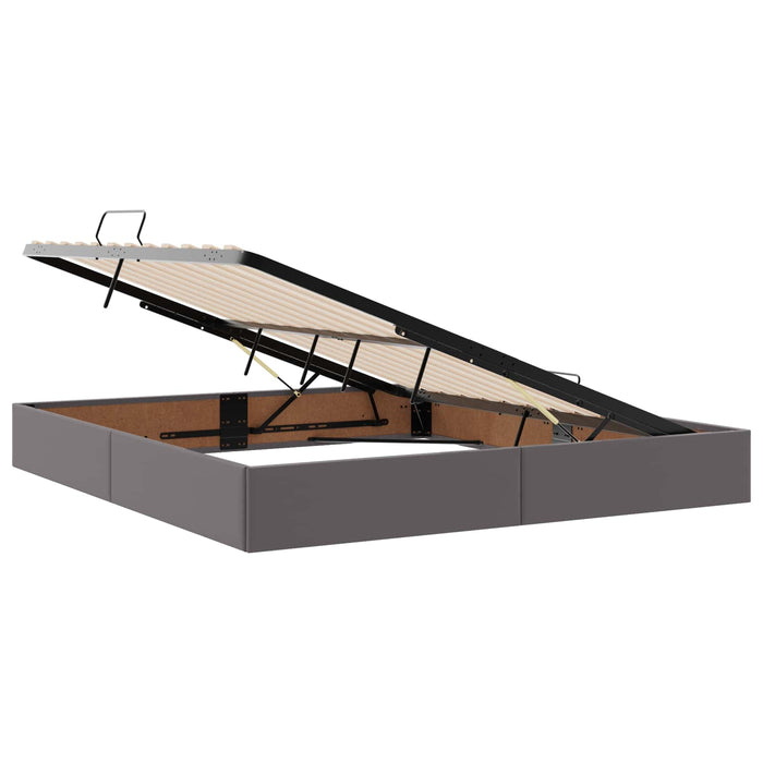 Cadru de pat otoman Gri 180 x 200 cm Piele artificială WALTI
