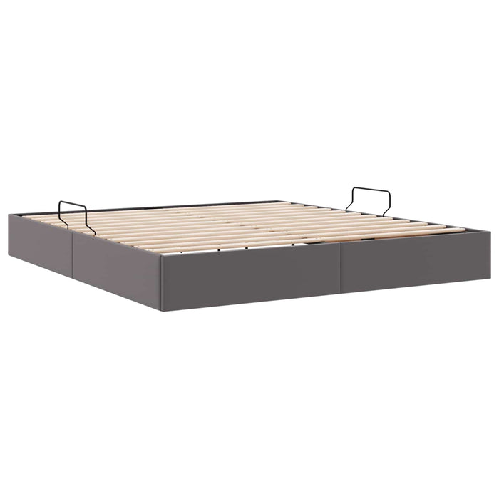 Cadru de pat otoman Gri 180 x 200 cm Piele artificială WALTI