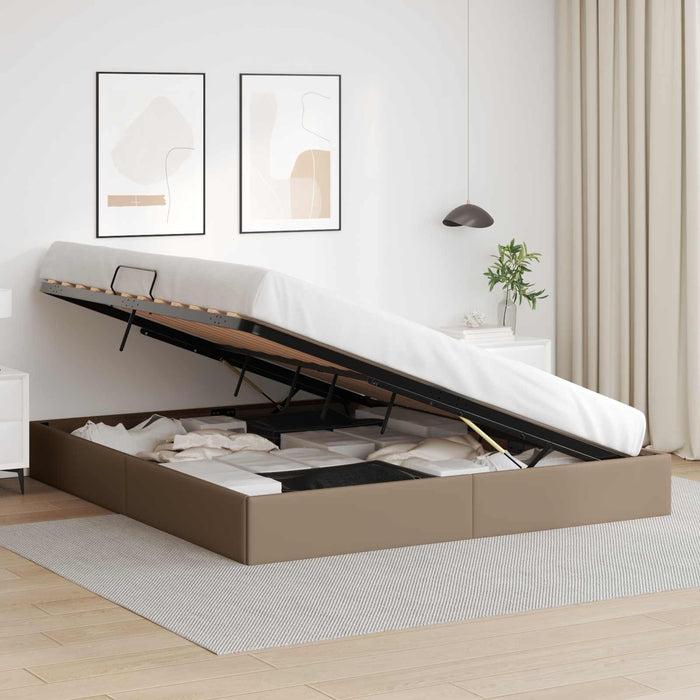 Cadru de pat otoman Cappuccino 180 x 200 cm Piele artificială WALTI