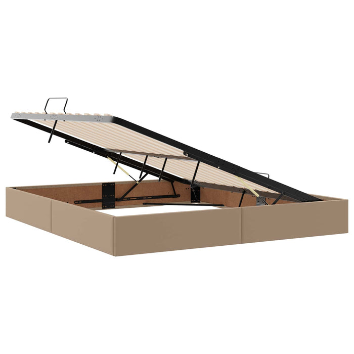 Cadru de pat otoman Cappuccino 180 x 200 cm Piele artificială WALTI
