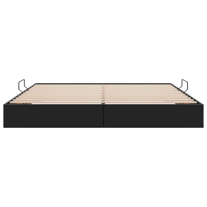 Cadru de pat otoman Negru 200 x 200 cm Piele artificială WALTI