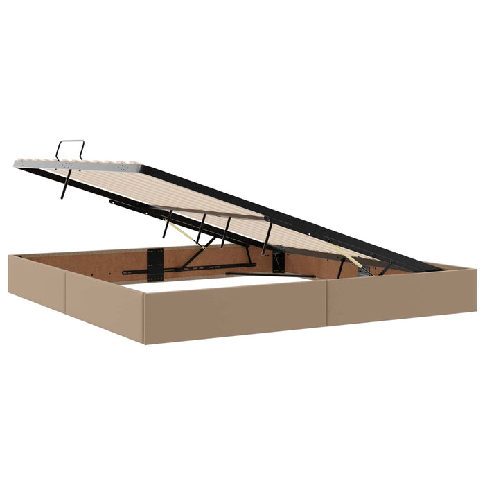 Cadru de pat otoman Cappuccino 200 x 200 cm Piele artificială WALTI