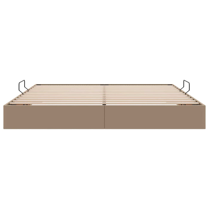 Cadru de pat otoman Cappuccino 200 x 200 cm Piele artificială WALTI